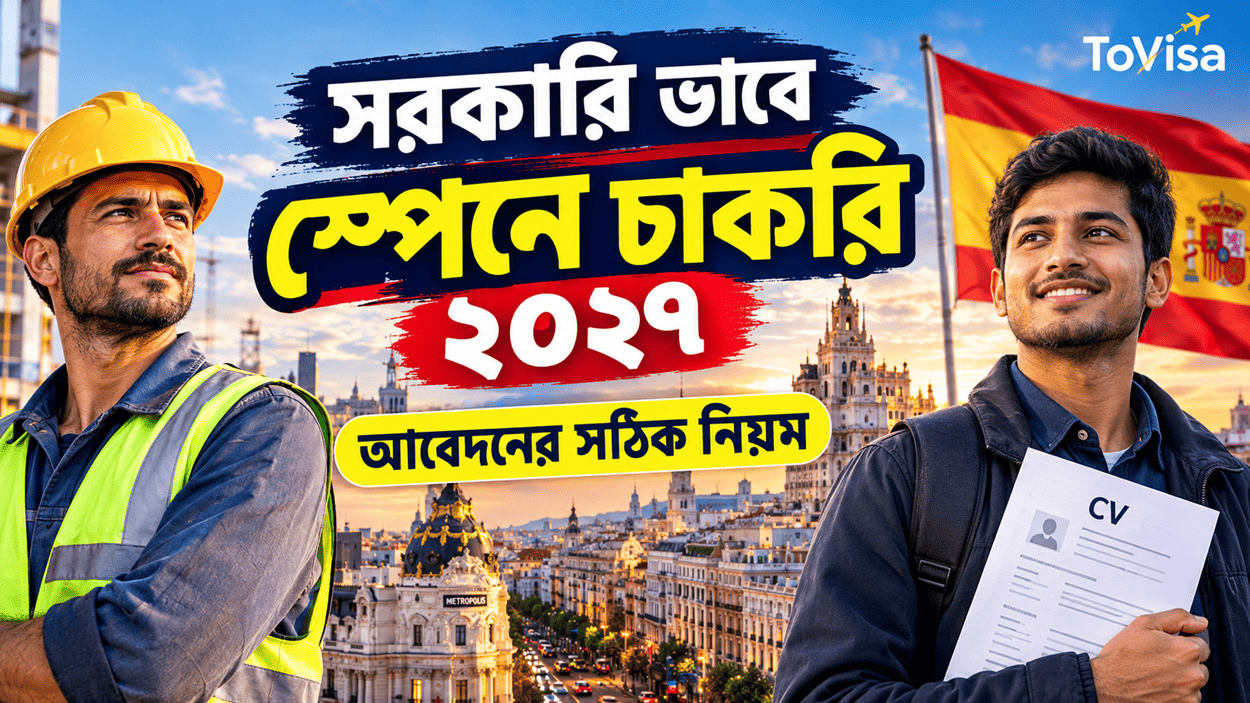 Read more about the article স্পেনে চাকরি ২০২৭: সরকারি জব ওয়েবসাইট ও ওয়ার্ক ভিসার নিয়ম